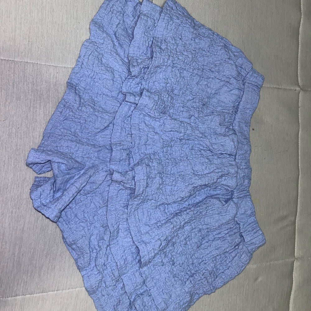 Light Blue Ruffled Shorts - Picture 3 of 3